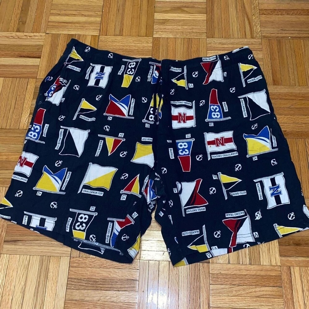 2XLT Nautica Sleepwear Boat Flag Shorts
